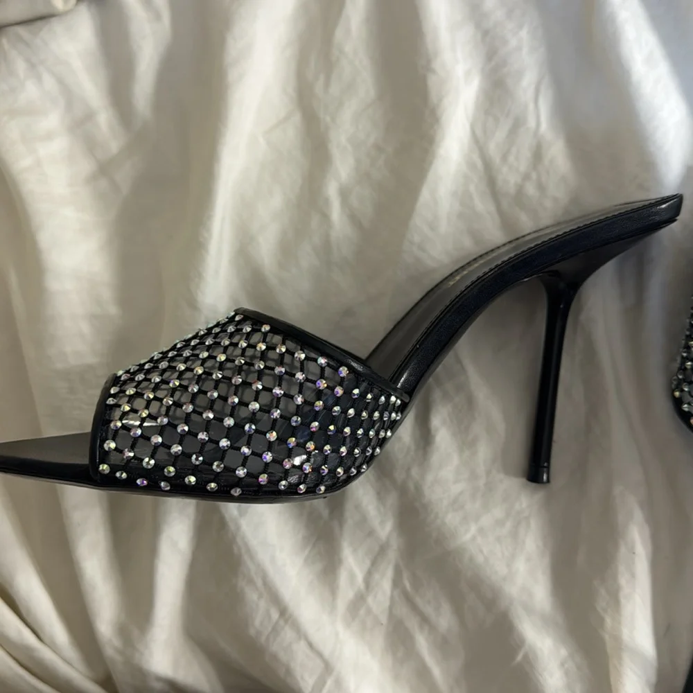 Saint Laurent Mesh Rhinestone Mules size 37 - Picture 7 of 7